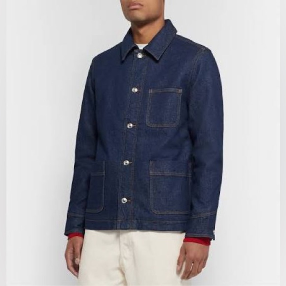 APC Men’s Shearling Lined Denim Jacket XL